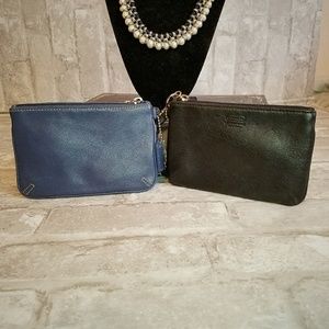 SALE!! Vintage Black Leather Coach Wristlet
